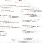 Hard Rock Cafe menu