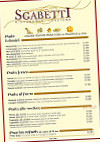 Sgabetti Ristorante Italiano menu