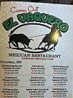 El Vaquero menu