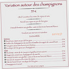 La Fleur De Thym menu