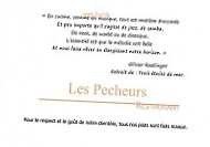 Pecheurs menu