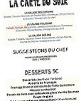 La Table Des Copains menu