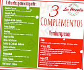 La Piccola Pizzeria menu