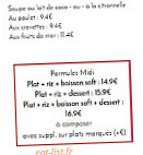 Le Chef Thaï menu