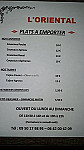 L'oriental menu