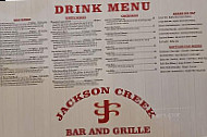 Jackson Creek Saloon menu