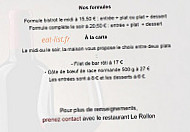 Le Rollon menu