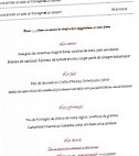 La Botte d'Asperges menu