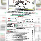 Bobby D's menu