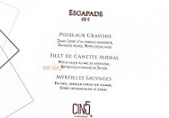 LE CINQ menu