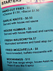 Moondog Pizza menu