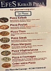 Efes Kebab Pizza menu