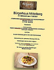 Bürgerhaus Mittelberg menu