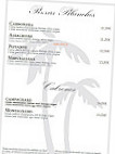 Restaurant les Palmiers menu