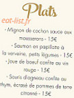 Le 1150 menu