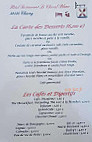 Le Cheval Blanc menu