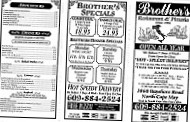 Brothers Pizza North menu