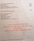 La Taverne Savoyarde menu