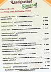 Landgasthof Simandl menu