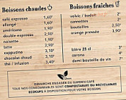 Garden Café menu