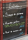 Le Fils Du Poissonnier menu