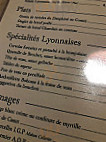 Le Val d'Isere menu