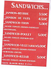 Phanou Pizza menu