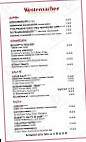 Westernacher menu