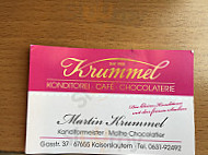 Cafe Krummel menu