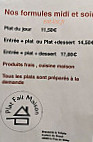 Brasserie La Trifolle menu