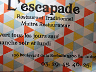 L'Escapade outside