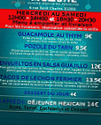 Mexcal menu