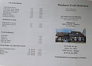 Weidener Grillstübchen menu