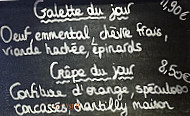 Creperie le Chalet menu