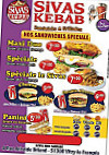 Sivas Kebab menu