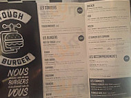 Tough Burger menu