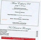 Restaurant Villa Sorriso menu