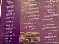 Sophia's Bakery menu