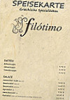 Taverna Filotimo menu