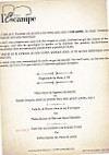 L'escampe menu