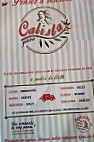 Calista Pizza menu