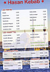 Hasan Kebab menu