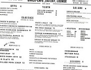 Grace Cafe Eatery, Lounge menu