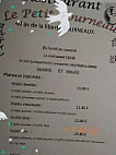 Le Petit Fourneau menu