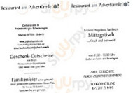 Am Pulvertürmle menu