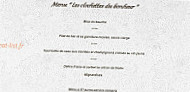 Auberge fleurie menu