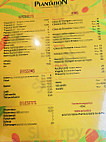 La Plantation menu