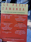 Le Petit Zamunda menu