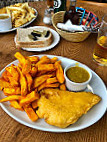 Ocean Boat Fish Chips food