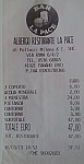 Ristorante Bar La Pace menu